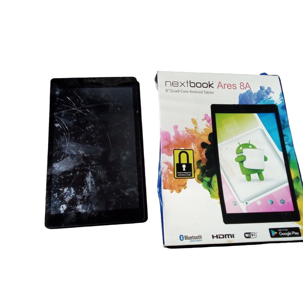 Nextbook Ares 8 Broken Screen With Box  Parts‎ Only